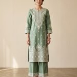 Zahra Mint Tilla Set - Front