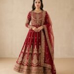 Noor-e-Zeenat Crimson Gown - Front